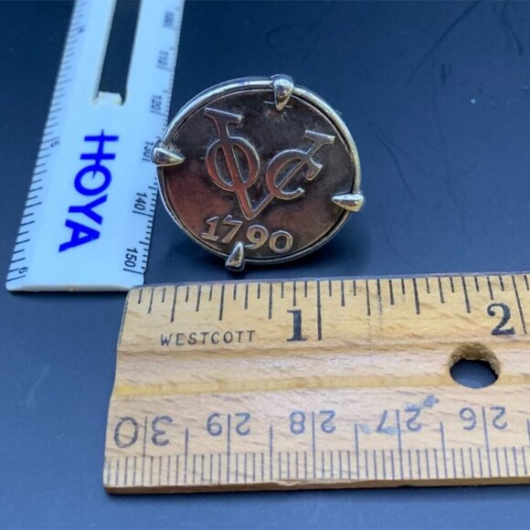 Designer Tracey Mayer 1790 Dutch Netherlands Coin Ring Sterling Silver J256 - Picture 15 of 16